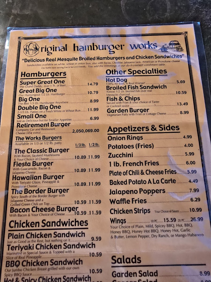 Original Hamburger Works Menu - Image 6
